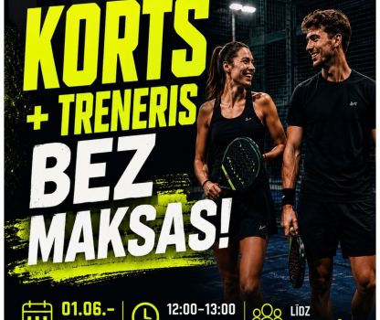 Izmēģini padel Kvartālā 86 bez maksas!